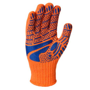 Робочі рукавички DOLONI 794 трикотажні помаранчеві робочі з ПВХ Робочі рукавички DOLONI 794 трикотажні помаранчеві робочі з ПВХ